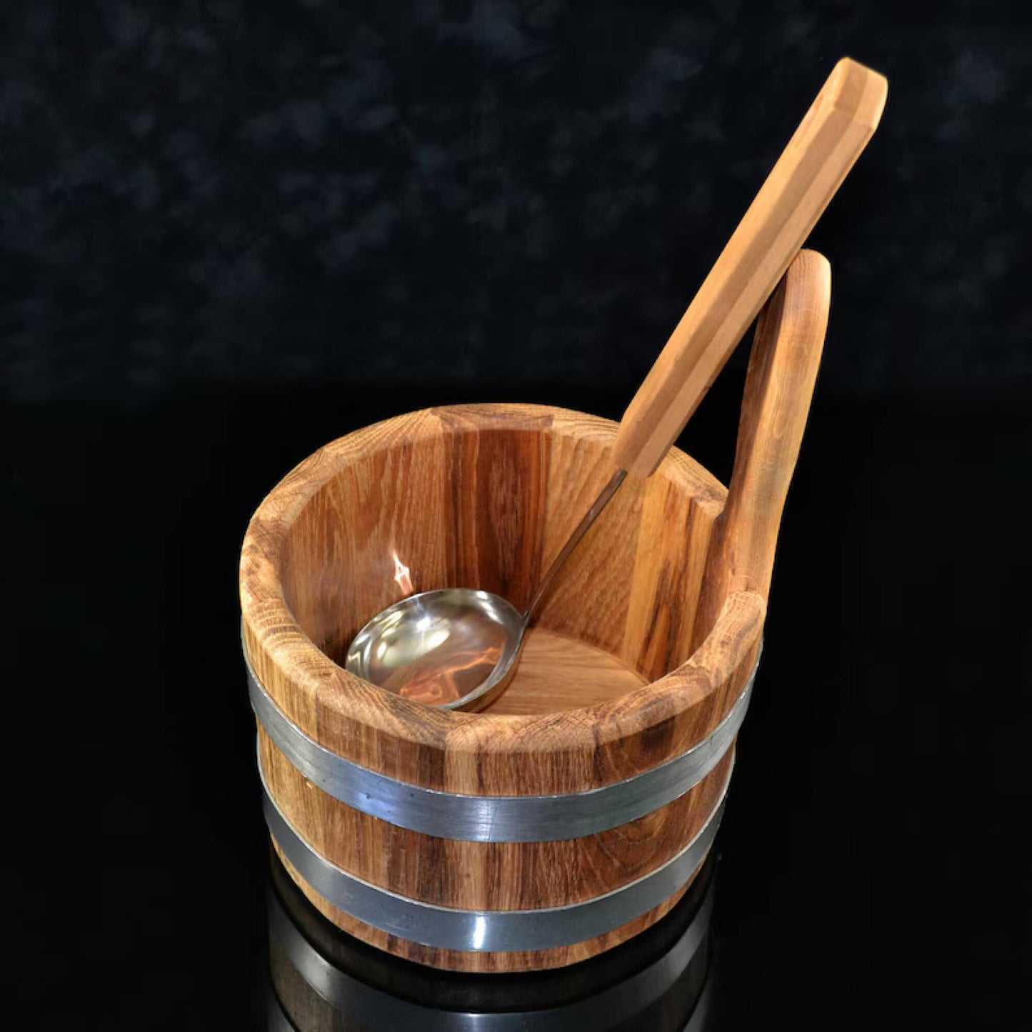 Oak bucket 3L & Ladle