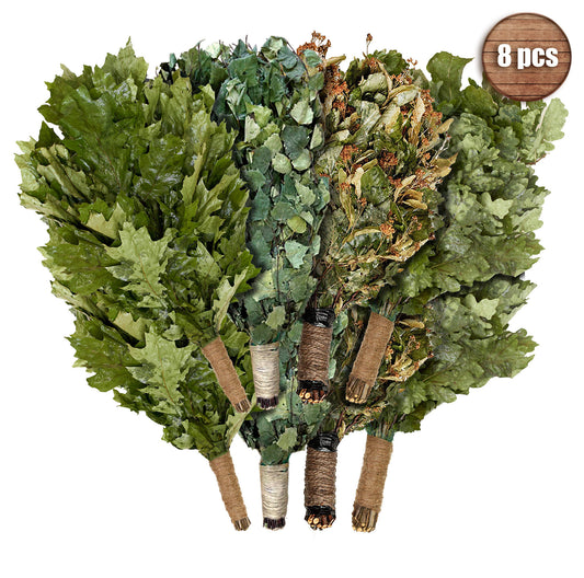 8 Sauna Veniks (Sauna whisks) mix set