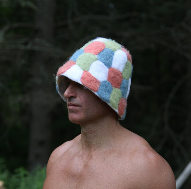 Premium Felt Sauna Hat – Mystic Forest